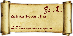 Zsinka Robertina névjegykártya