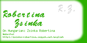 robertina zsinka business card
